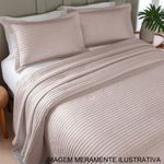 kit colcha casal 3 peças adomes bordado aurora rose (mp)
