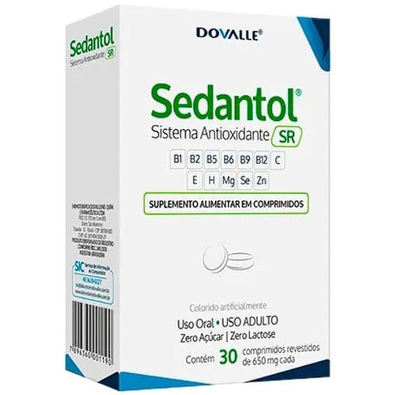 sedantol sistema antioxidante sr 30 comprimidos revestidos dovalle
