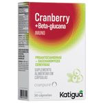 cranberry + beta-glucana 200mg imuno cranpure trato urinário 30 cápsulas katiguá