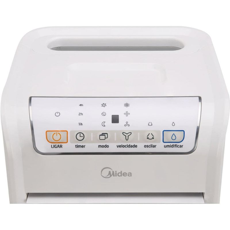 climatizador de ar portátil midea 4,5 litros para fluxo de ar 127v branco akaf1