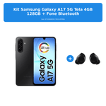 kit samsung galaxy a17 5g tela 4gb 128gb + fone bluetooth galaxy buds core preto