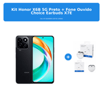 kit honor x6b 5g preto + fone choice earbuds x7e