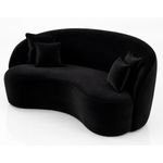 sofá 3 lugares bioflex lua florença 75x180x75cm preto (mp)