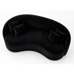 sofá 3 lugares bioflex lua florença 75x180x75cm preto (mp)