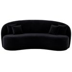 sofá 3 lugares bioflex lua florença 75x180x75cm preto (mp)