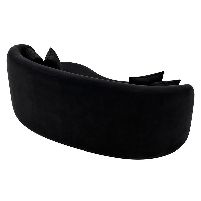 sofá 3 lugares bioflex lua florença 75x180x75cm preto (mp)