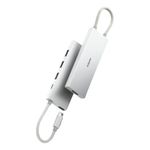hub adaptador xiaomi 5 em 1 usb e type-c cinza (id)