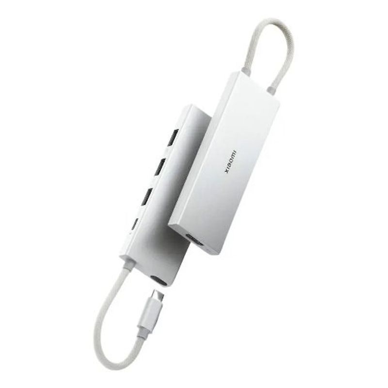 hub adaptador xiaomi 5 em 1 usb e type-c cinza (id)
