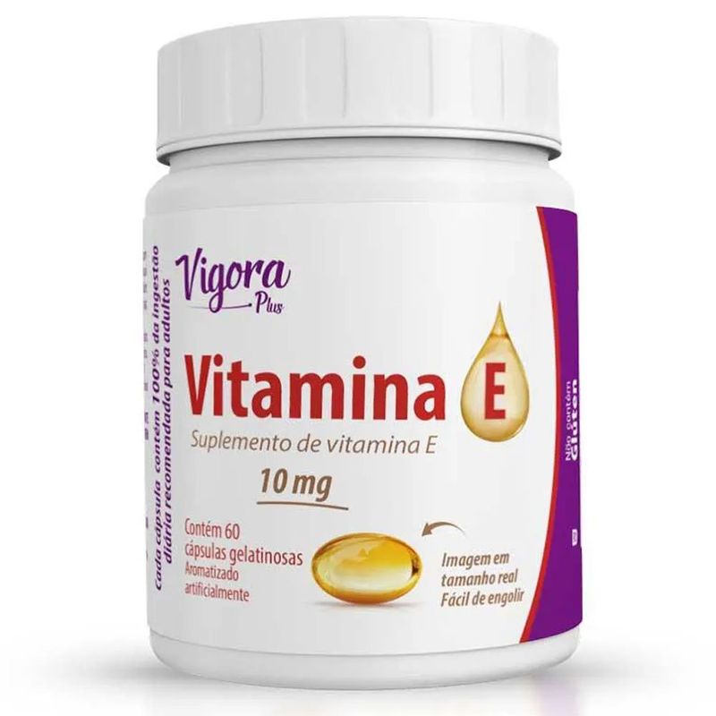 suplemento alimentar vigora pura vitamina e 60 cápsulas prati donaduzzi