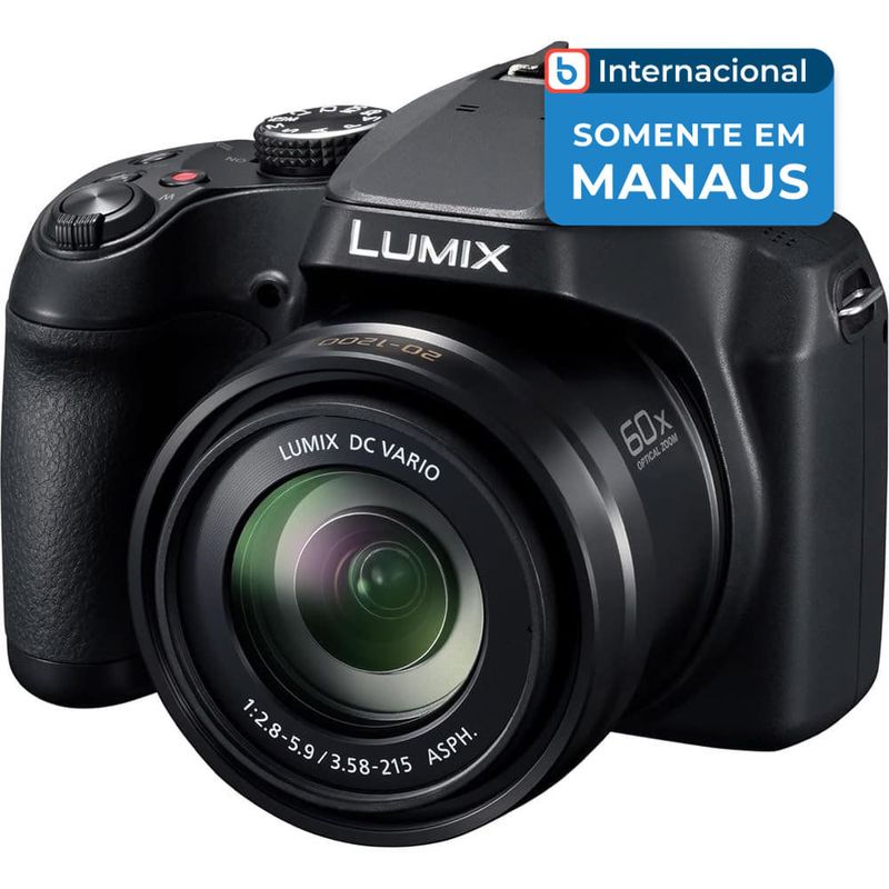 Câmera Panasonic LUMIX FZ80D 4K Fotográfica Preto