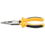 alicate bico meia tramontina cana 6 isolado master com empunhadura dupla injeção amarelo/preto 41011508