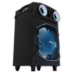 caixa de som amplificada philco bluetooth v5.3 1700w pcx7300 com woofer 12 polegadas, bateria até 15 horas, flash light e tws
