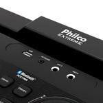 caixa de som amplificada philco bluetooth v5.3 1700w pcx7300 com woofer 12 polegadas, bateria até 15 horas, flash light e tws