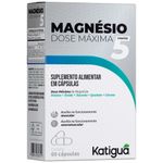 magnésio 5 fontes óxido, malato, taurato, quelato e citrato 60 cápsulas katiguá