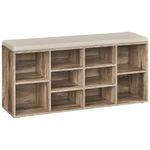 banco organizador hongjiang com assento estofado 102x30x48 madeira e-bi