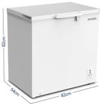 freezer horizontal 199 litros mystic my-fz201l (mp)