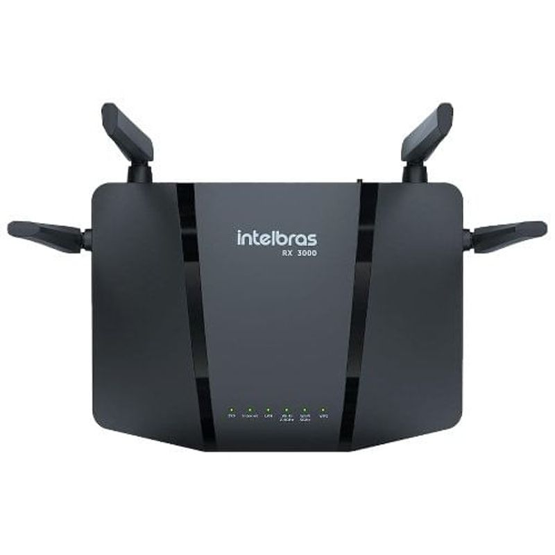roteador intelbras wireless preto rx 3000