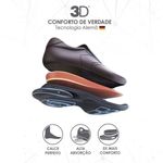 sapato social masculino nº39 jota pê 3d air vision couro com cadarço (mp)