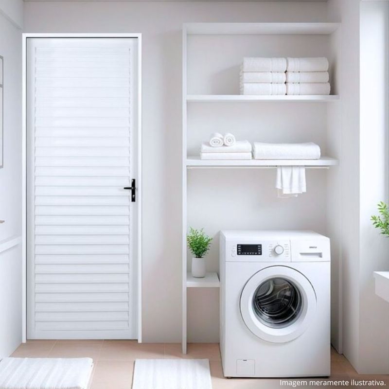 porta de aço laminada lado esquerdo mgm 215x65cm minas sul branco (mp)