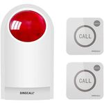 kit 3 peças alarme à prova d'água 90m externo cor branco a-mbi