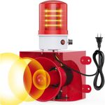 sirene de alarme com luz e alcance de 150m antom 120db cor vermelho a-mbi