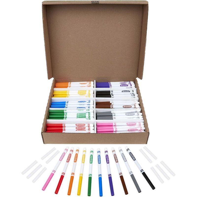 conjunto 200 peças marcadores ponta fina crayola colorido a-mbi