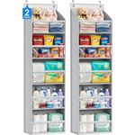 conjunto 2 peças organizador de porta 10 bolsos cor cinza a-mbi