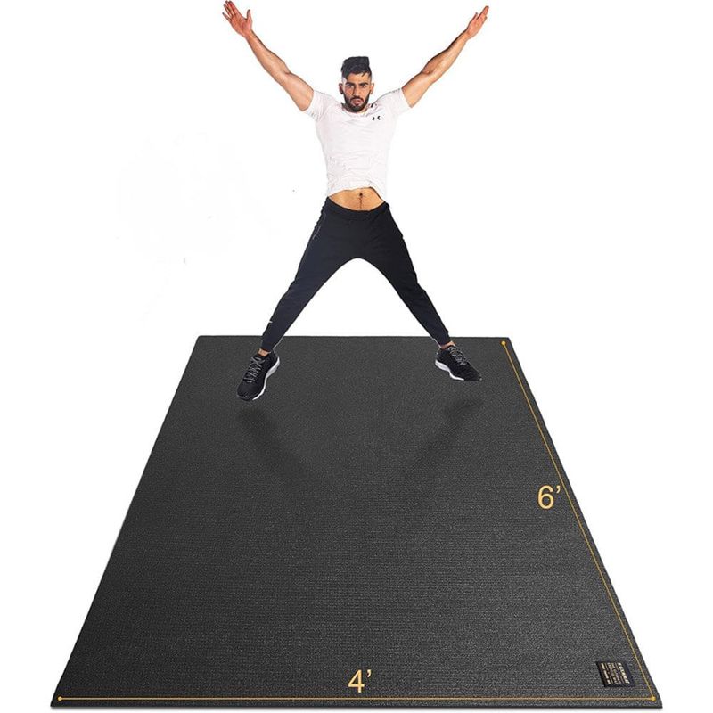 tapete para exercício 183x122cm 7mm gxmmat cor preto a-mbi