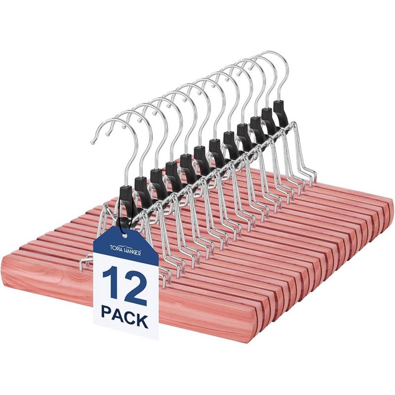 kit 12 peças cabide com clipes de madeira topia hanger a-mbi