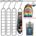 kit 4 peças cabide organizador para 9 roupas heyhouse cor prata a-bi