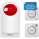kit 3 peças alarme à prova d'água 90m externo cor branco a-mbi