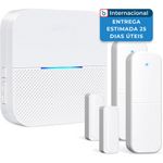 kit 3 peças alarme de porta sem fio 58 toques 180m cor branco a-mbi