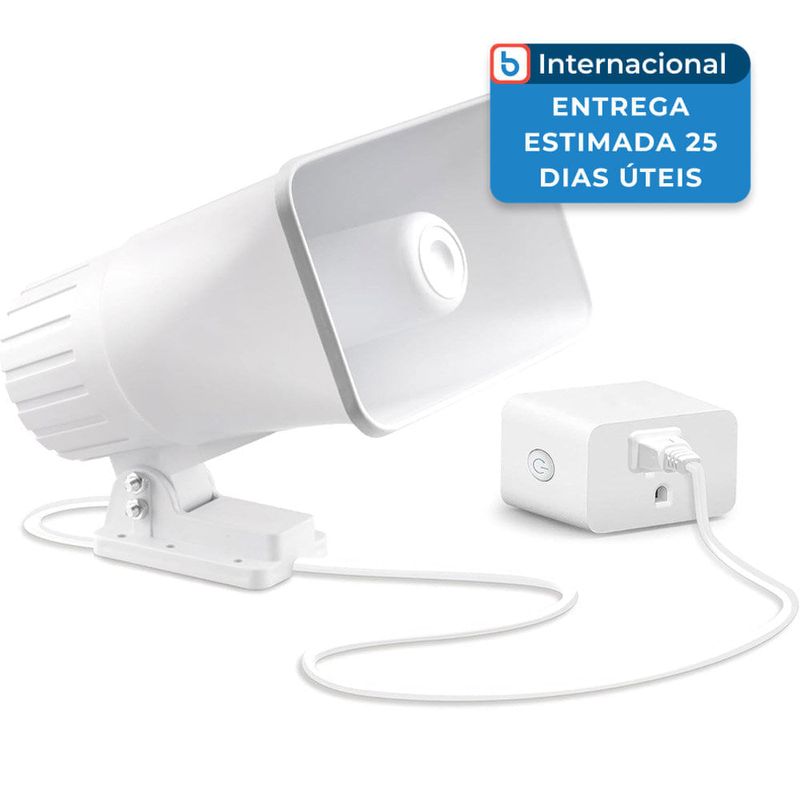 sirene externa wifi 80w 120db nippon américa cor branco a-mbi