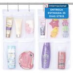 organizador para banheiro suspenso 5 bolsos lifewit cor branco 24005 a-mbi