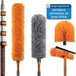 kit 5 peças para limpeza de teto cor laranja a-mbi