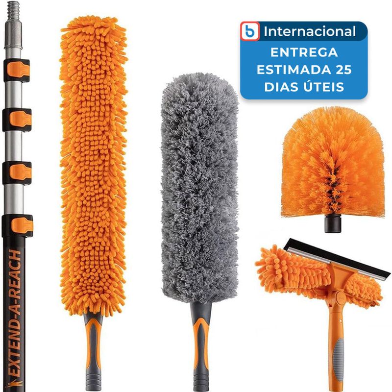 kit 5 peças para limpeza de teto cor laranja a-mbi