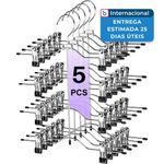 kit 5 peças cabide com prendedores para 6 roupas frezon metal a-mbi
