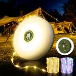 cordão de luzes ogery de barraca de 32,8 pés led verde a-mbi