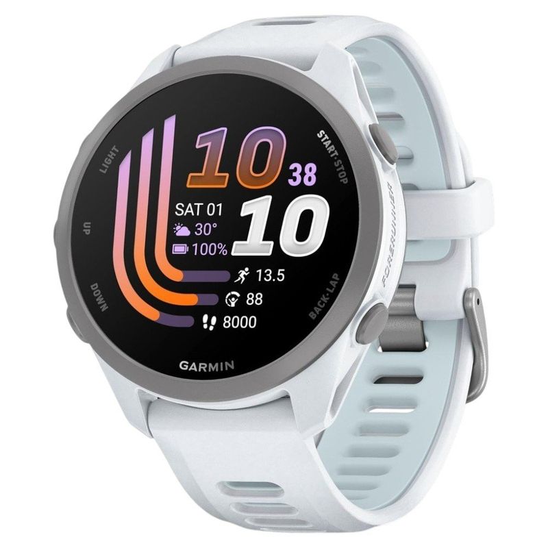 relógio garmin forerunner 170 com música tela amoled 1,2 branco (mp)