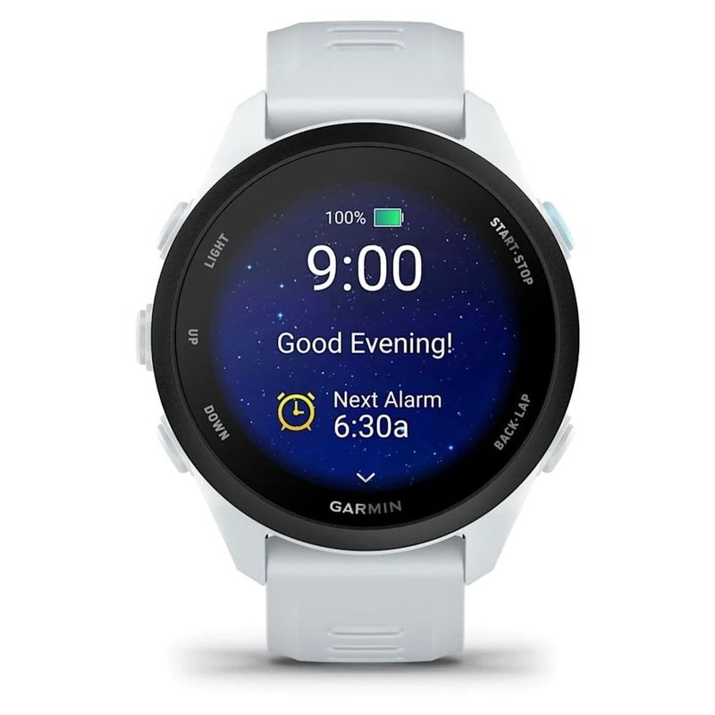 relógio garmin forerunner 170 com música tela amoled 1,2 branco (mp)