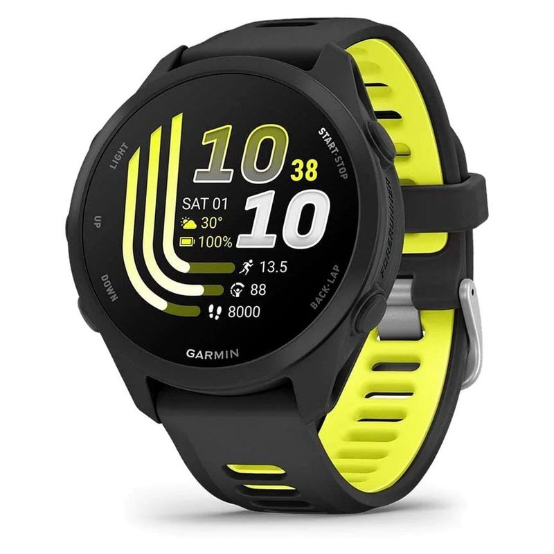 relógio garmin forerunner 170 com música tela amoled 1,2 preto (mp)