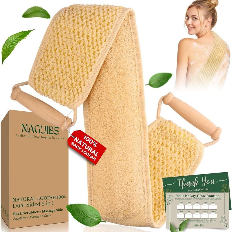 bucha de banho naguibs egípcia natural com cabo a-mbi