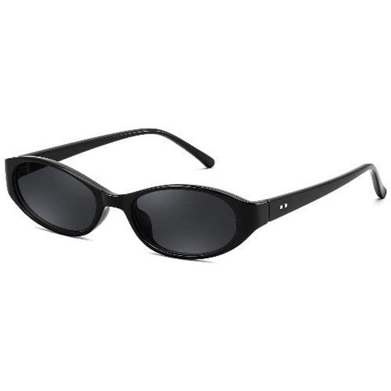 óculos de sol feminino feisedy retrô oval preto b9177 a-mbi