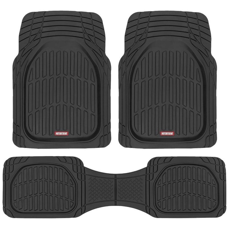 kit de tapete automotivo motor frend com borda profunda impermeável 3 peças preto a-mbi