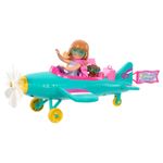 boneca barbie chelsea mattel piloto de avião htk38