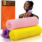 esponja de banho ujfqbh esfoliante africana 3 peças rosa/amarelo/roxo a-mbi