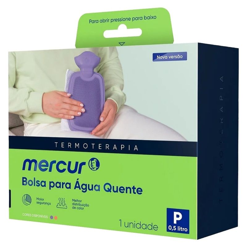bolsa para água quente termoterapia mercur lilas p 0,5l 1 unidade