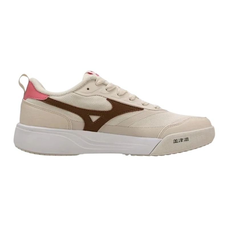 tênis casual feminino n° 36 mizuno edo cross arenito marrom e rosa (mp)