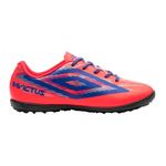 chuteira society n° 40 umbro invictus rosa e azul royal e cinza (mp)