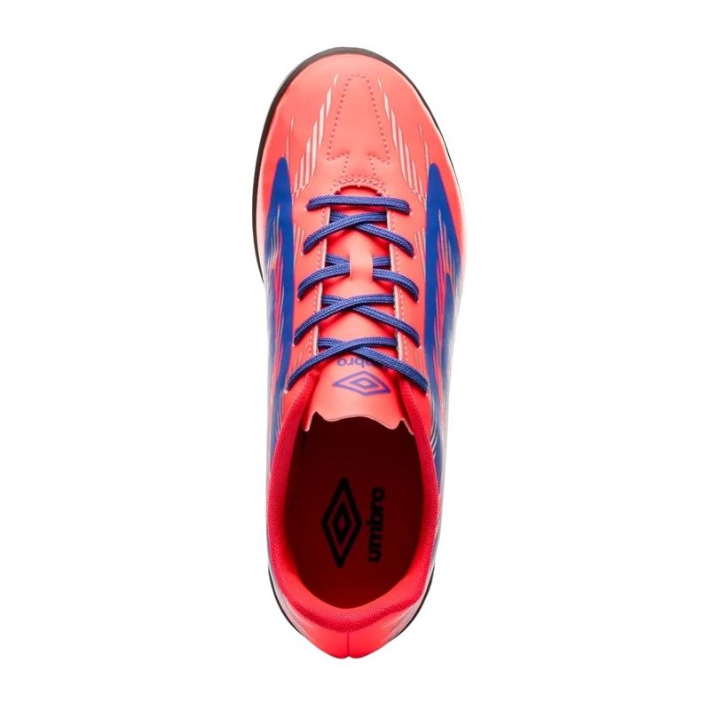 chuteira society n° 40 umbro invictus rosa e azul royal e cinza (mp)